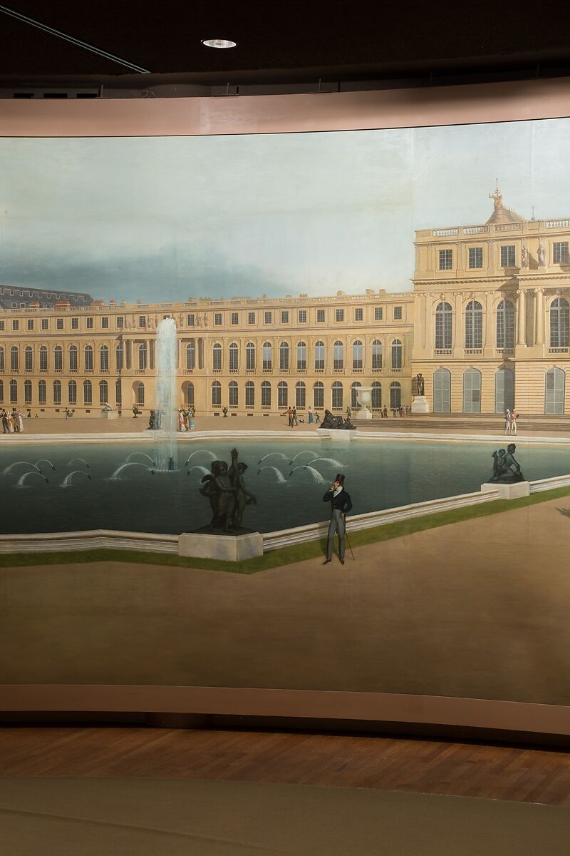 Panoramic View of the Palace and Gardens of Versailles, John Vanderlyn (American, Kingston, New York 1775–1852 Kingston, New York), Oil on canvas, American