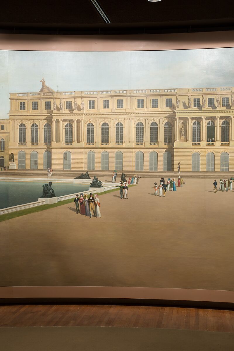 Panoramic View of the Palace and Gardens of Versailles, John Vanderlyn (American, Kingston, New York 1775–1852 Kingston, New York), Oil on canvas, American