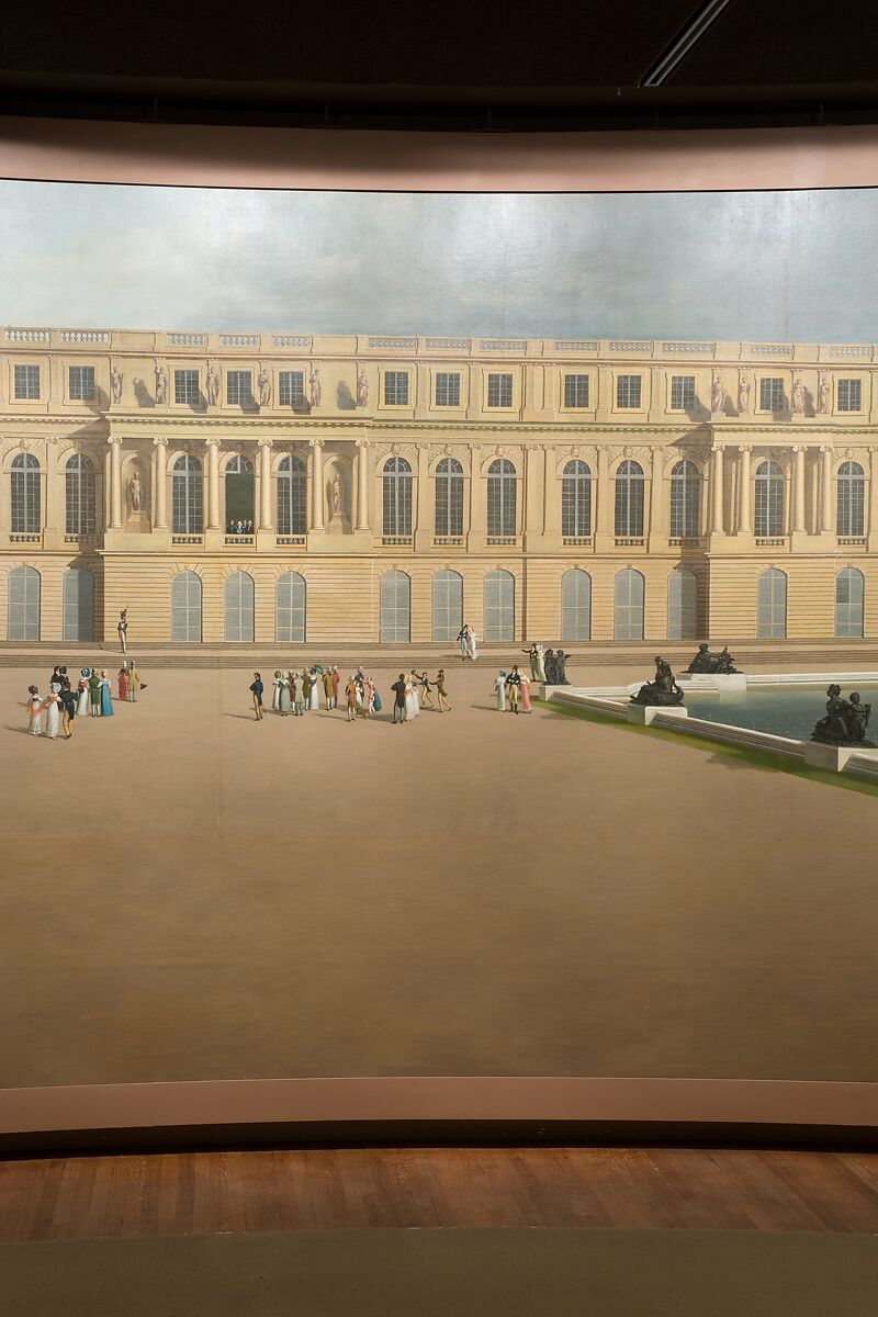 Panoramic View of the Palace and Gardens of Versailles, John Vanderlyn (American, Kingston, New York 1775–1852 Kingston, New York), Oil on canvas, American
