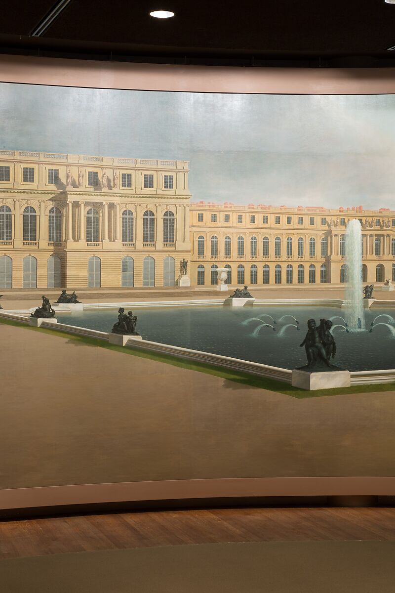 Panoramic View of the Palace and Gardens of Versailles, John Vanderlyn (American, Kingston, New York 1775–1852 Kingston, New York), Oil on canvas, American