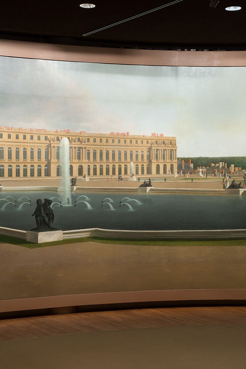 Panoramic View of the Palace and Gardens of Versailles, John Vanderlyn (American, Kingston, New York 1775–1852 Kingston, New York), Oil on canvas, American