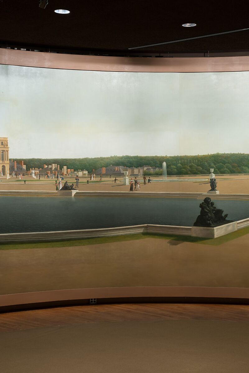 Panoramic View of the Palace and Gardens of Versailles, John Vanderlyn (American, Kingston, New York 1775–1852 Kingston, New York), Oil on canvas, American