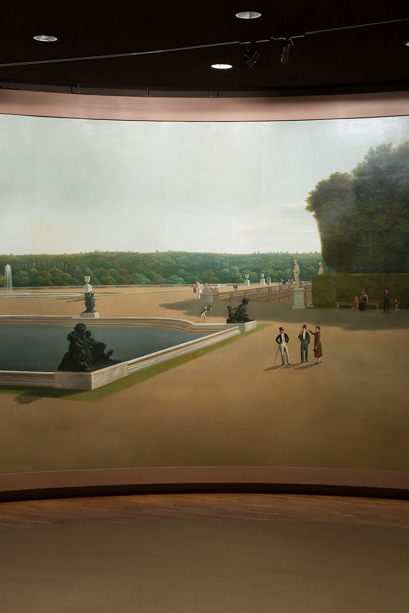 Panoramic View of the Palace and Gardens of Versailles, John Vanderlyn (American, Kingston, New York 1775–1852 Kingston, New York), Oil on canvas, American