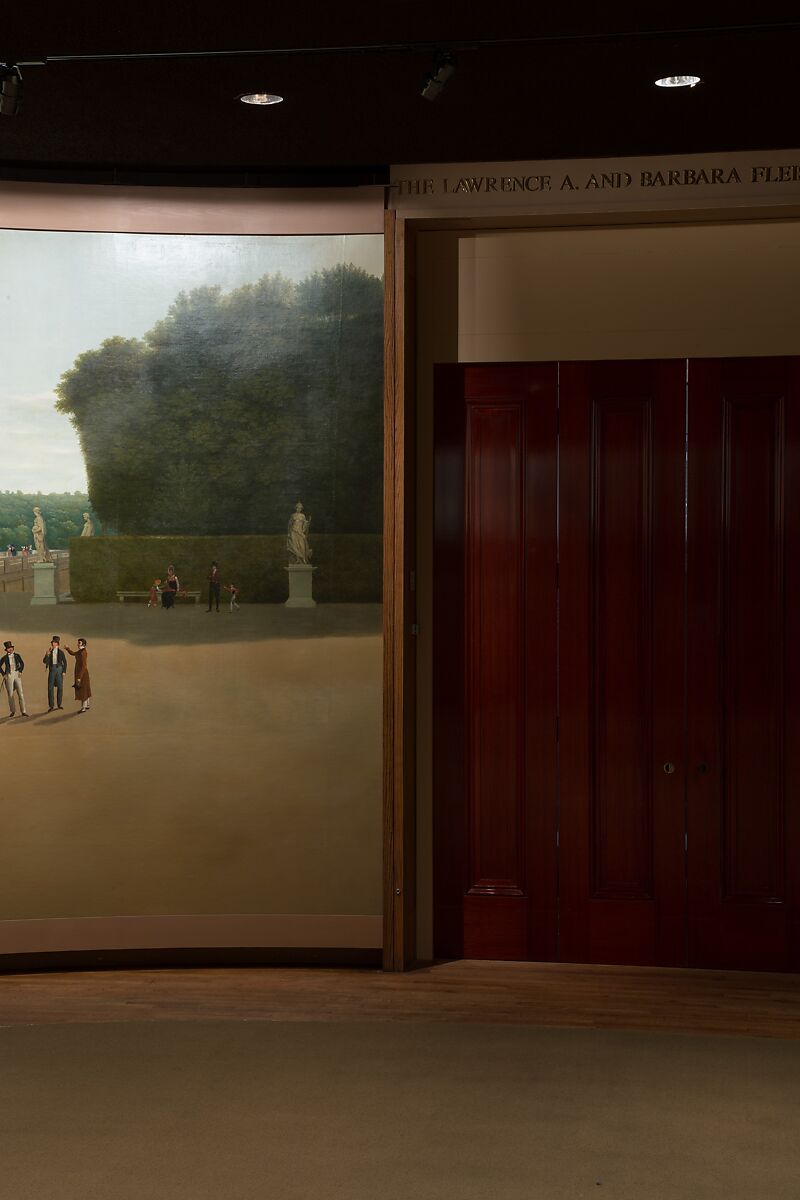 Panoramic View of the Palace and Gardens of Versailles, John Vanderlyn (American, Kingston, New York 1775–1852 Kingston, New York), Oil on canvas, American