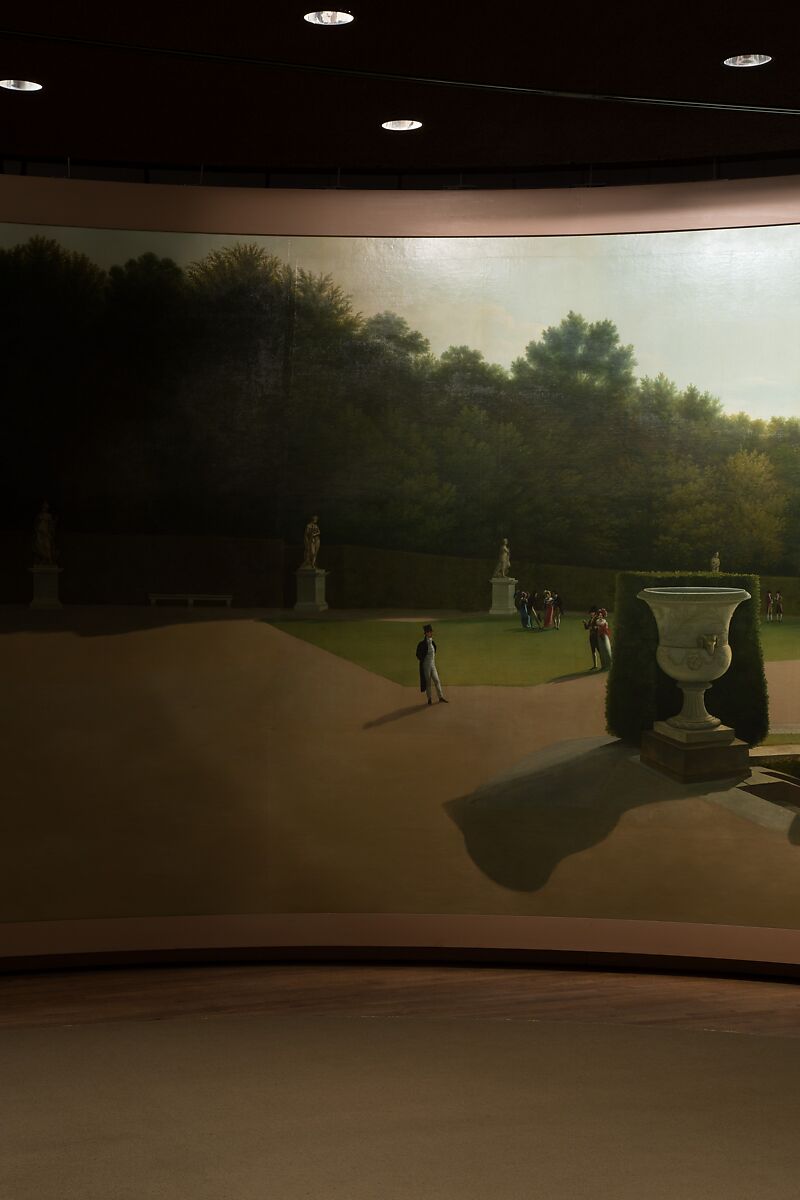 Panoramic View of the Palace and Gardens of Versailles, John Vanderlyn (American, Kingston, New York 1775–1852 Kingston, New York), Oil on canvas, American