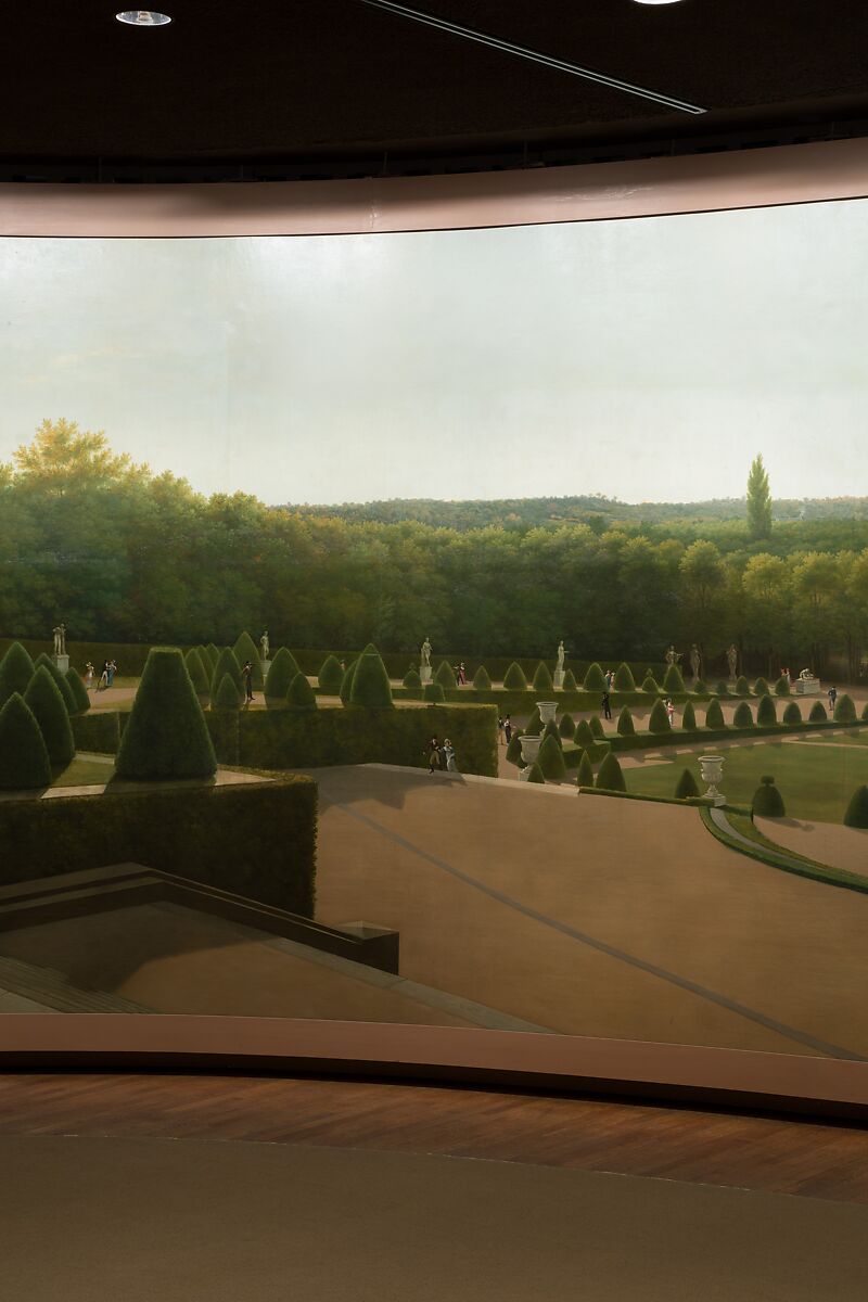 Panoramic View of the Palace and Gardens of Versailles, John Vanderlyn (American, Kingston, New York 1775–1852 Kingston, New York), Oil on canvas, American
