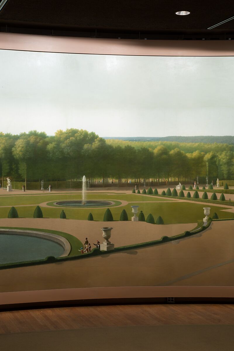 Panoramic View of the Palace and Gardens of Versailles, John Vanderlyn (American, Kingston, New York 1775–1852 Kingston, New York), Oil on canvas, American