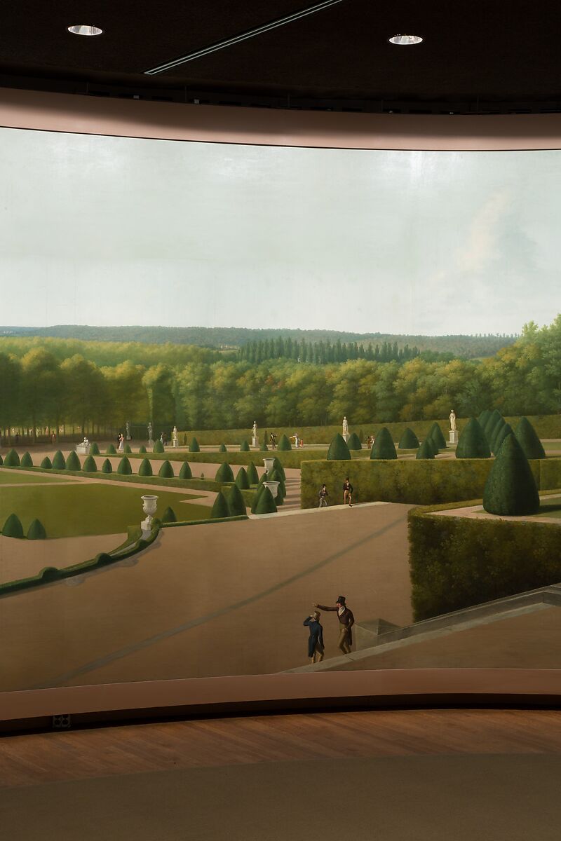 Panoramic View of the Palace and Gardens of Versailles, John Vanderlyn (American, Kingston, New York 1775–1852 Kingston, New York), Oil on canvas, American
