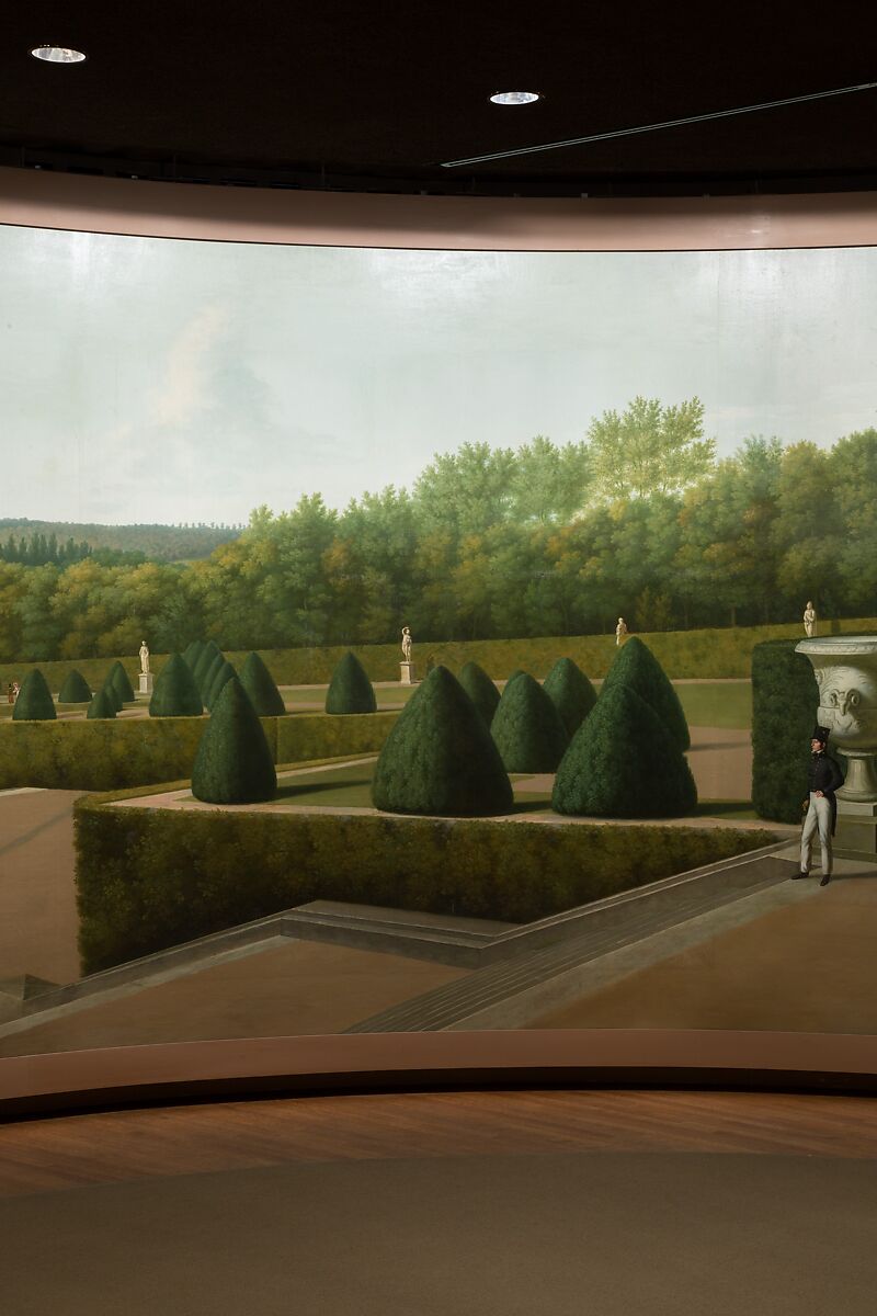 Panoramic View of the Palace and Gardens of Versailles, John Vanderlyn (American, Kingston, New York 1775–1852 Kingston, New York), Oil on canvas, American
