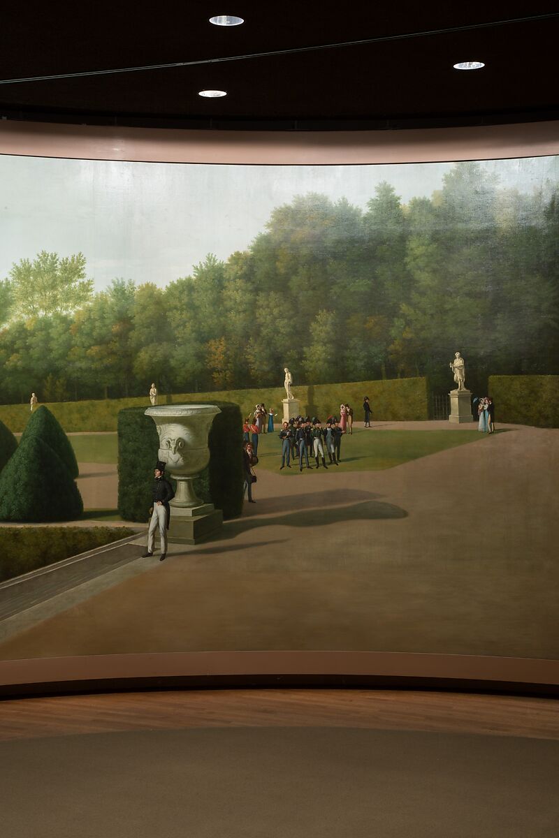 Panoramic View of the Palace and Gardens of Versailles, John Vanderlyn (American, Kingston, New York 1775–1852 Kingston, New York), Oil on canvas, American