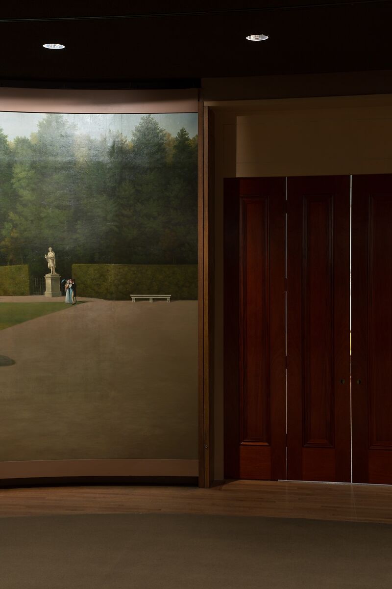 Panoramic View of the Palace and Gardens of Versailles, John Vanderlyn (American, Kingston, New York 1775–1852 Kingston, New York), Oil on canvas, American