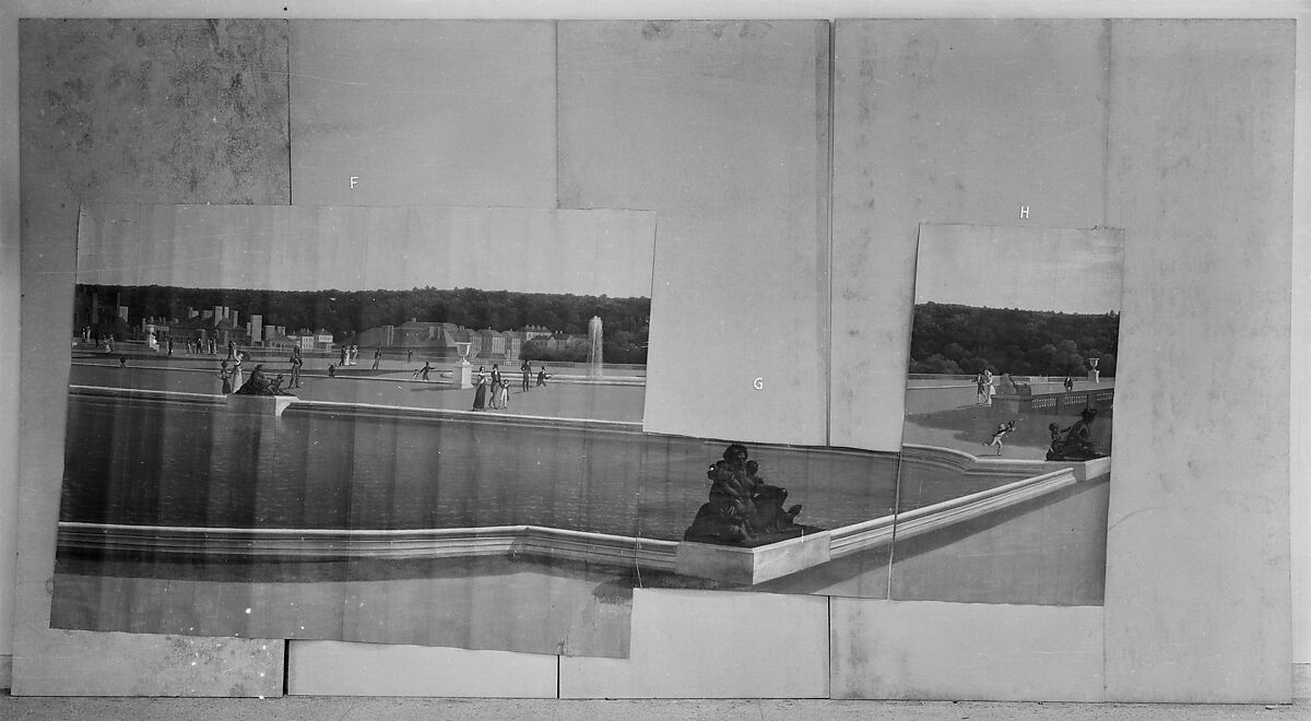 Panoramic View of the Palace and Gardens of Versailles, John Vanderlyn (American, Kingston, New York 1775–1852 Kingston, New York), Oil on canvas, American