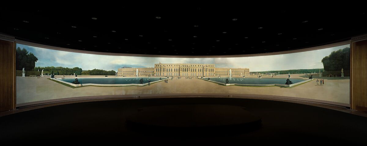 Panoramic View of the Palace and Gardens of Versailles, John Vanderlyn (American, Kingston, New York 1775–1852 Kingston, New York), Oil on canvas, American