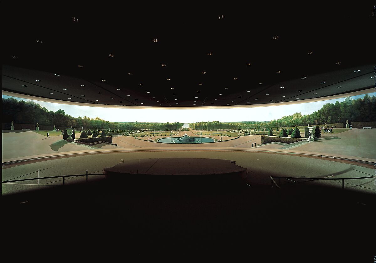 Panoramic View of the Palace and Gardens of Versailles, John Vanderlyn (American, Kingston, New York 1775–1852 Kingston, New York), Oil on canvas, American