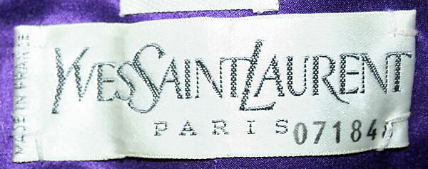 Evening ensemble, Yves Saint Laurent (French, founded 1961), a, c) silk; b, d) silk, metal, glass, French