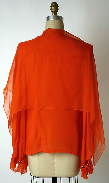 Evening ensemble, Yves Saint Laurent (French, founded 1961), a, c) silk; b, d) silk, metal, glass, French