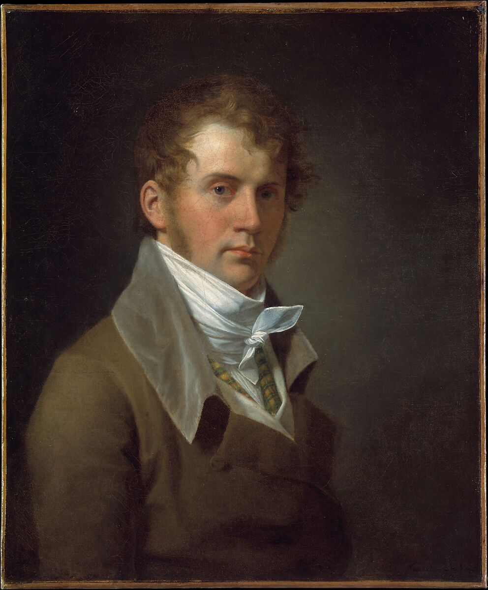 Portrait of the Artist, John Vanderlyn (American, Kingston, New York 1775–1852 Kingston, New York), Oil on canvas, American