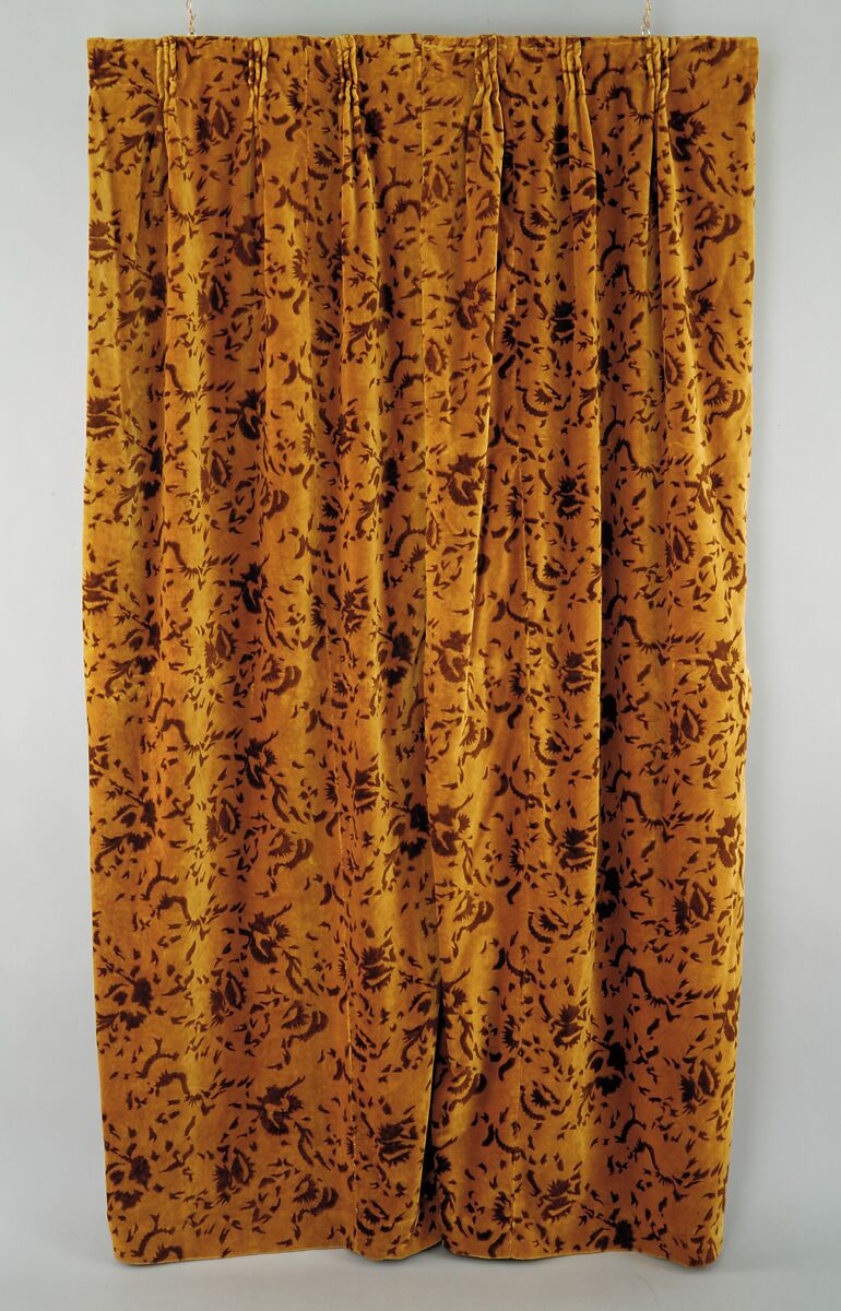 Curtain, Designed by Ida F. Clark (born 1858), Cotton velveteen, American 