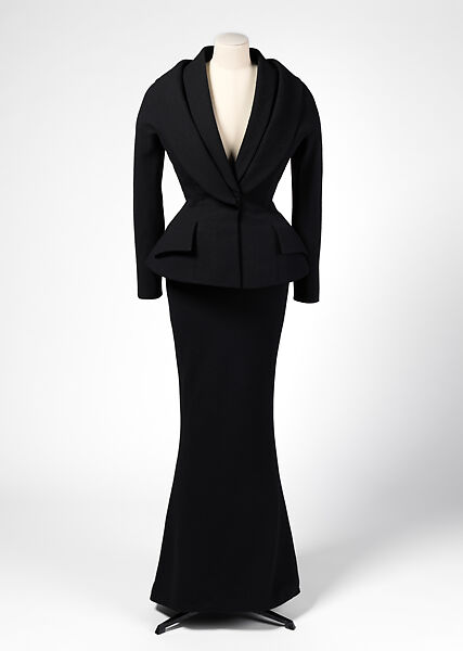 Evening suit, House of Dior (French, founded 1946), (a,b) wool, silk, French 