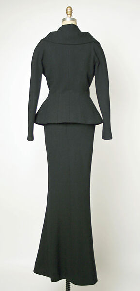 Evening suit, House of Dior (French, founded 1946), (a,b) wool, silk, French