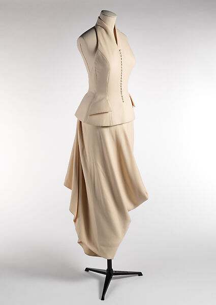 Evening ensemble, House of Dior (French, founded 1946), a) wool, silk; b) wool, French