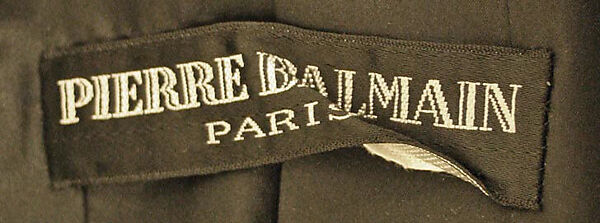Suit, House of Balmain (French, founded 1945), a) wool, silk, plastic; b,c) wool, silk, French