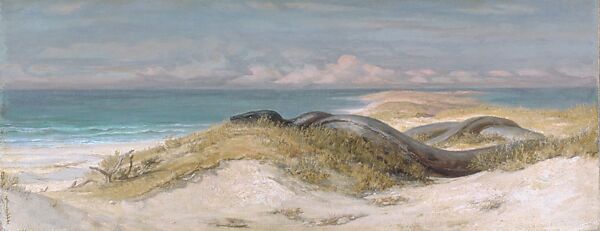 Lair of the Sea Serpent, Elihu Vedder (American, New York 1836–1923 Rome), Oil on canvas, American 