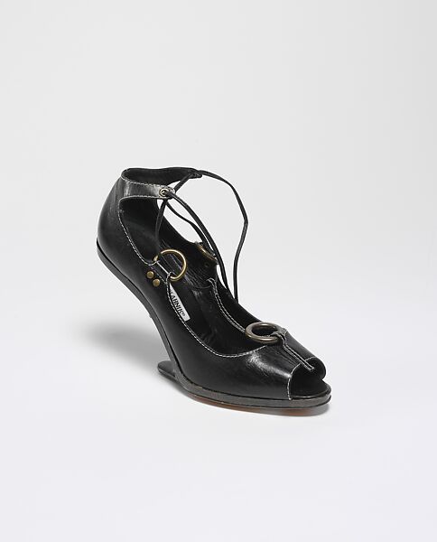 "Bhutan", Manolo Blahnik (British, born Spain, 1942), leather, metal, British