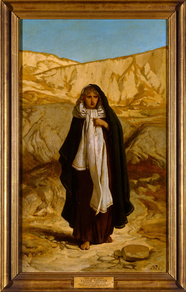 The Lost Mind, Elihu Vedder (American, New York 1836–1923 Rome), Oil on canvas, American