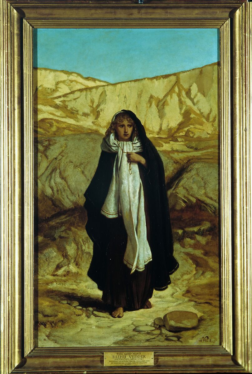 The Lost Mind, Elihu Vedder (American, New York 1836–1923 Rome), Oil on canvas, American 