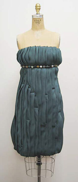 Dress, Louis Vuitton Co. (French, founded 1854), silk, plastic, rhinestones, French 