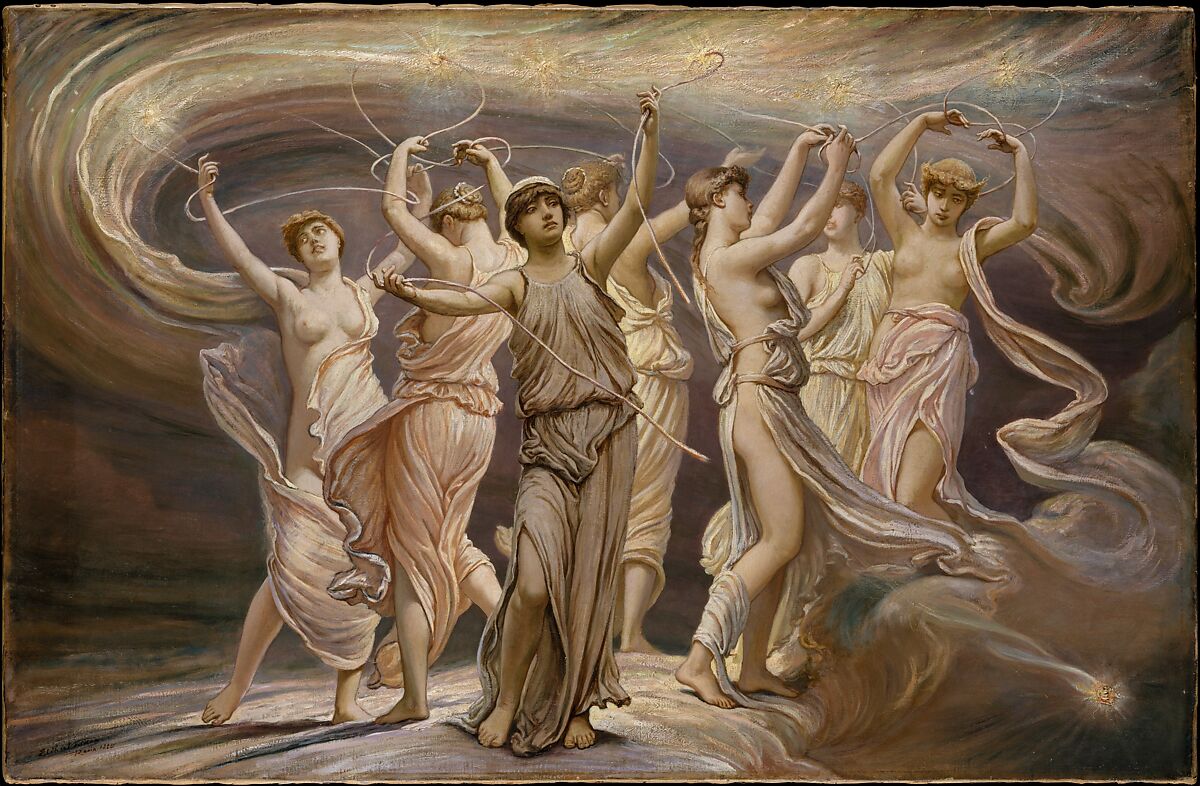 The Pleiades, Elihu Vedder (American, New York 1836–1923 Rome), Oil on canvas, American 