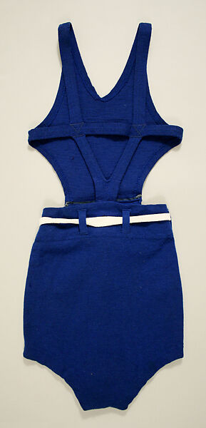 Bathing suit, a, b) wool, cotton, metal; c) cotton
c) cotton, British