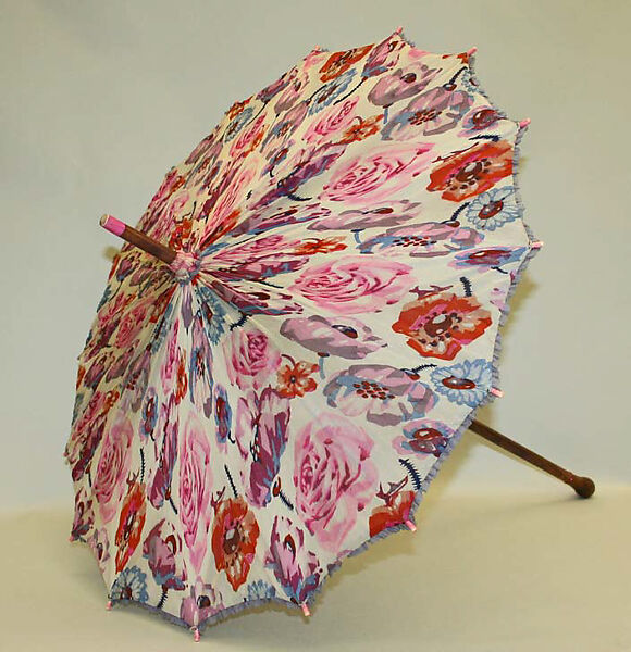 Parasol, silk, wood, French 