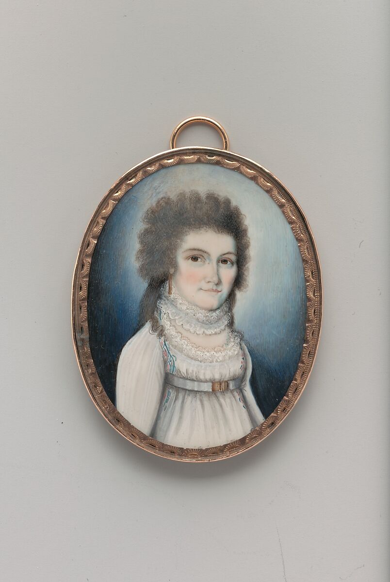 Clarissa Storrs, William Verstille (American, Boston, Massachusetts 1757–1803 Boston, Massachusetts), Watercolor on ivory, American 
