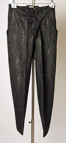 Trousers, Vivienne Westwood (British, 1941–2022), cotton, silk, metal, British 