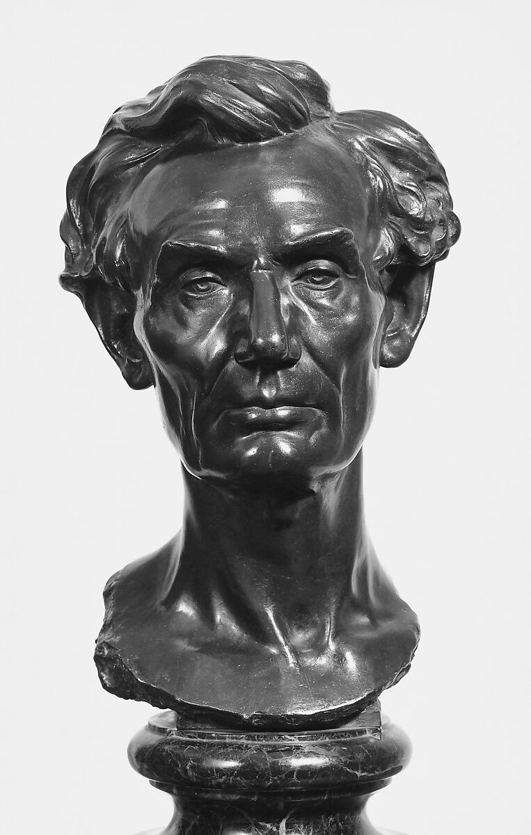 Abraham Lincoln, Leonard Wells Volk (1828–1895), Bronze, American 