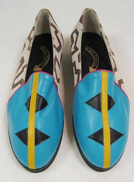 Ensemble, Memphis, a) silk; b,c) leather, rubber, Italian