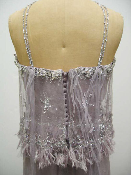 Dress, House of Chanel (French, founded 1910), a) silk, rhinestone, plastic, synthetic; b) silk, rhinestone, plastic, French
