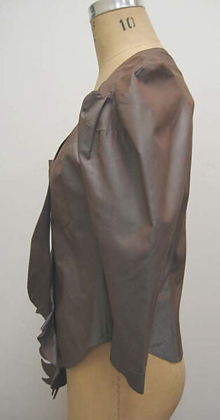 Ensemble, Vivienne Westwood (British, founded 1971), a) silk/cotton, plastic, silk; b) silk/cotton; c) silk/cotton, plastic; d) rayon; e) silk/cotton, velcro, British