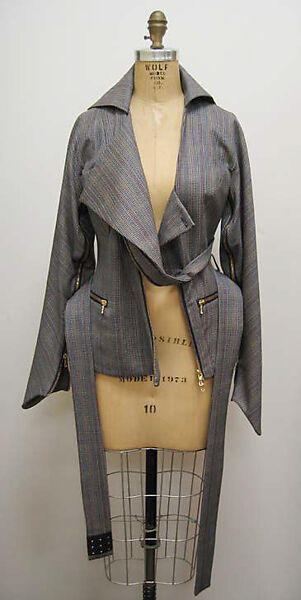 Ensemble, Vivienne Westwood (British, founded 1971), a) cotton, metal; b,c) cotton, plastic; d) cotton, British 