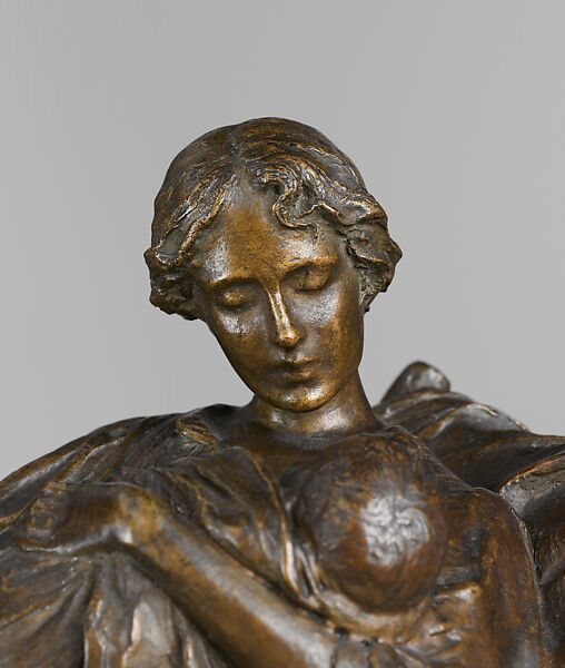 A Young Mother, Bessie Potter Vonnoh (American, St. Louis, Missouri 1872–1955 New York), Bronze, American