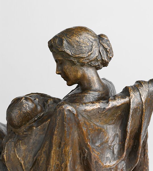 A Young Mother, Bessie Potter Vonnoh (American, St. Louis, Missouri 1872–1955 New York), Bronze, American