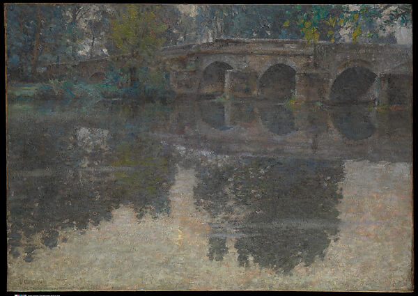 The Bridge at Grez, Robert W. Vonnoh (American, Hartford, Connecticut 1858–1933 Nice), Oil on canvas, American 