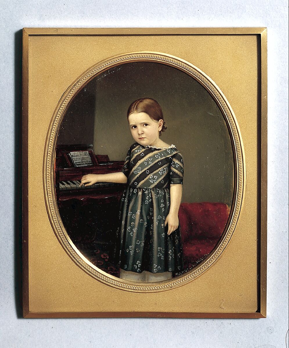 Portrait of a Girl, Attributed to Samuel Lovett Waldo (1783–1861), Oil on wood, American