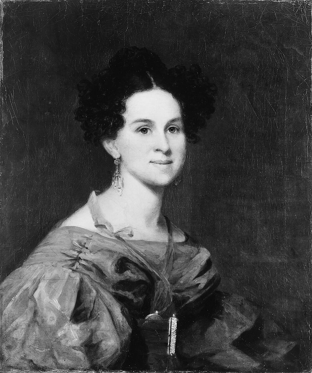 Mrs. George Pine, Oil on canvas, American 