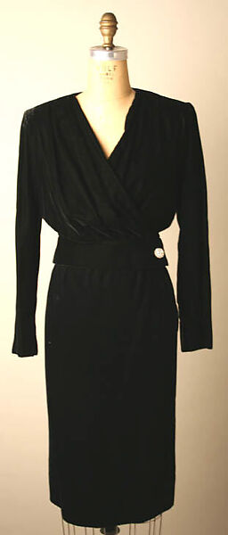 Evening ensemble, Yves Saint Laurent (French, founded 1961), a,c,d) silk; b) silk, rhinestone, French