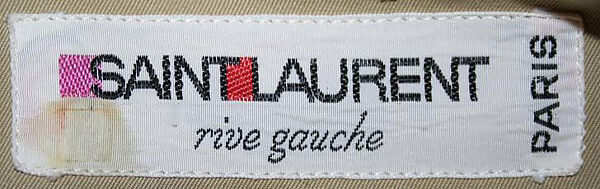 Tunic, Yves Saint Laurent (French, founded 1961), cotton, plastic, French