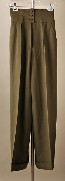 Ensemble, Yves Saint Laurent (French, founded 1961), a,c) wool, silk, plastic; b) silk, plastic; d) wool, French