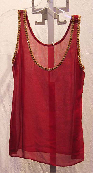 Evening ensemble, Yves Saint Laurent (French, founded 1961), a,c) silk, plastic, metal, rhinestones; b) wool, silk; d) metal, rhinestones, faux pearl, French